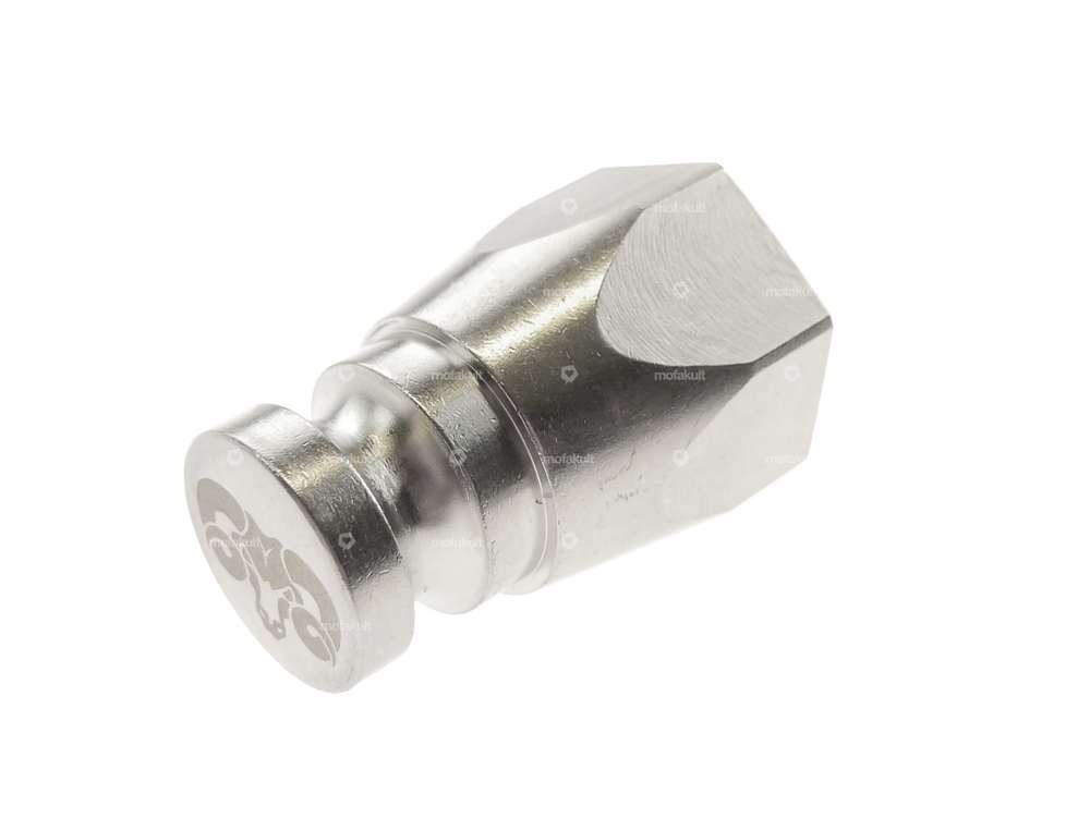 66HEROES Mounting pin M12x1 Wheel axle License plate holder side Inox Carousel Image 1