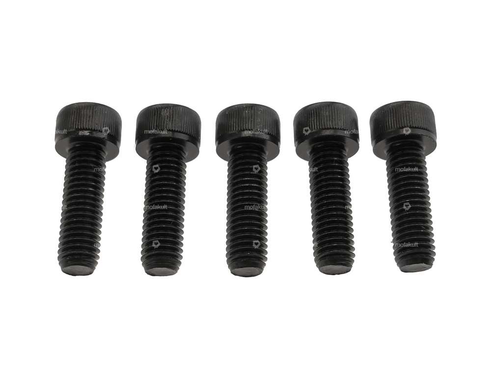 Set di bulloni GPO per mozzo ruota in ghisa nero (forza 12,9) | Puch Carousel Image 1