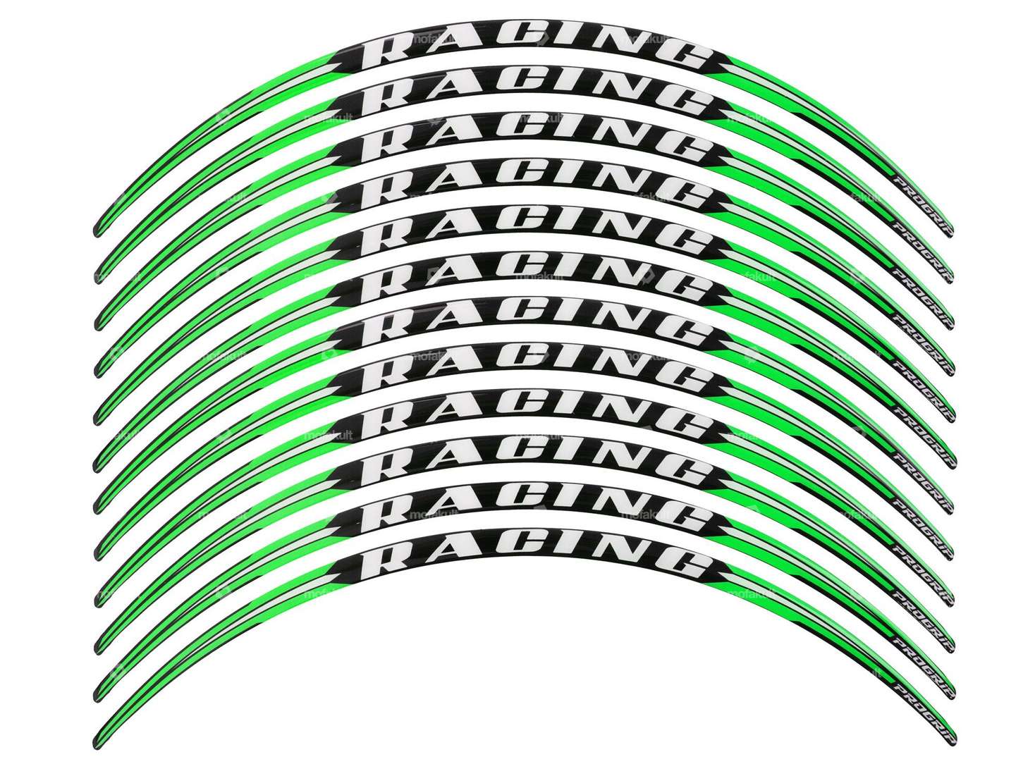 Autocollant ProGrip Jantes Racing vert Carousel Image 1