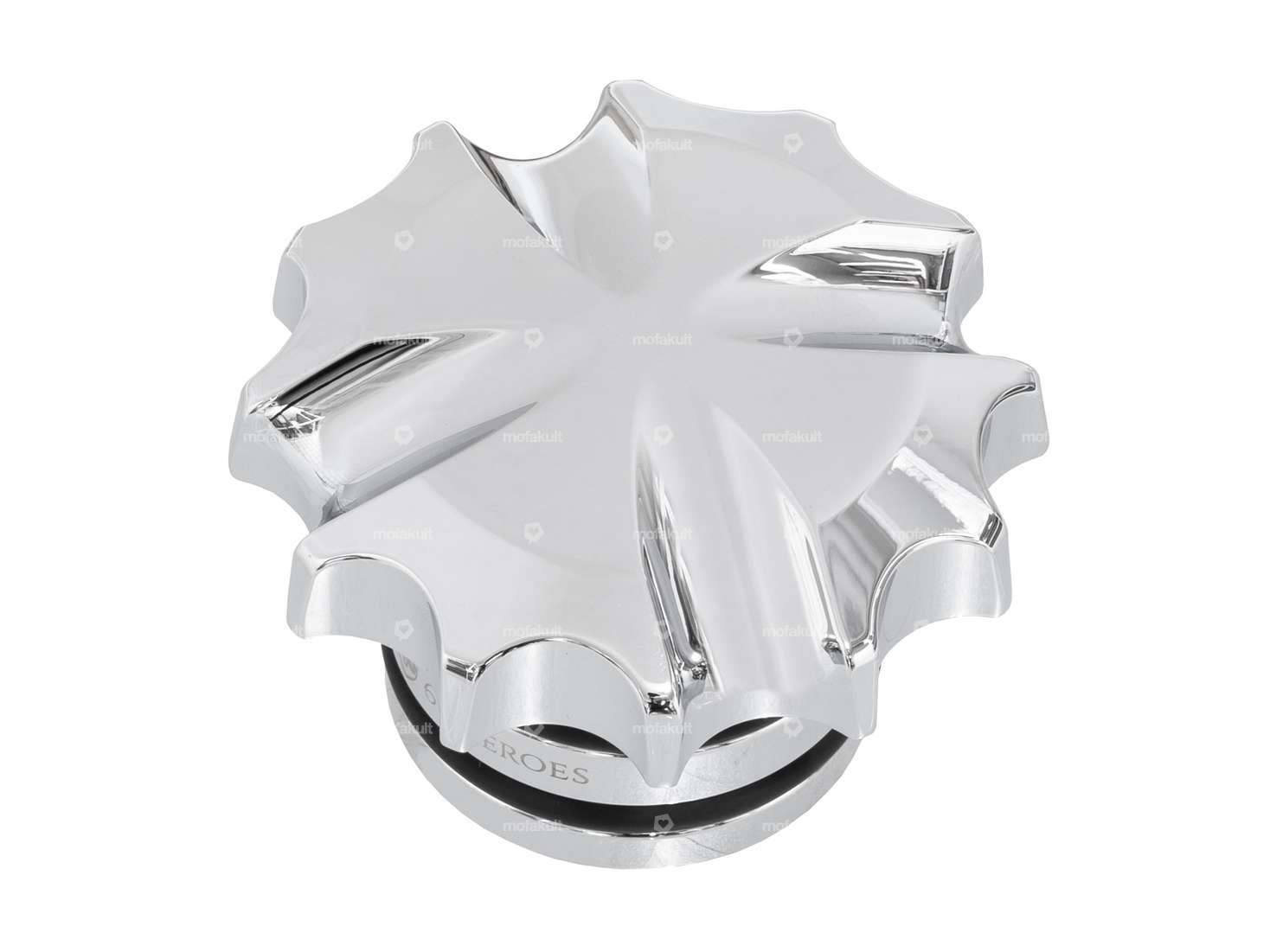 66HEROES Tappo per serbatoio "Croce di ferro" in alluminio cromato | Zündapp Belmondo Carousel Image 1