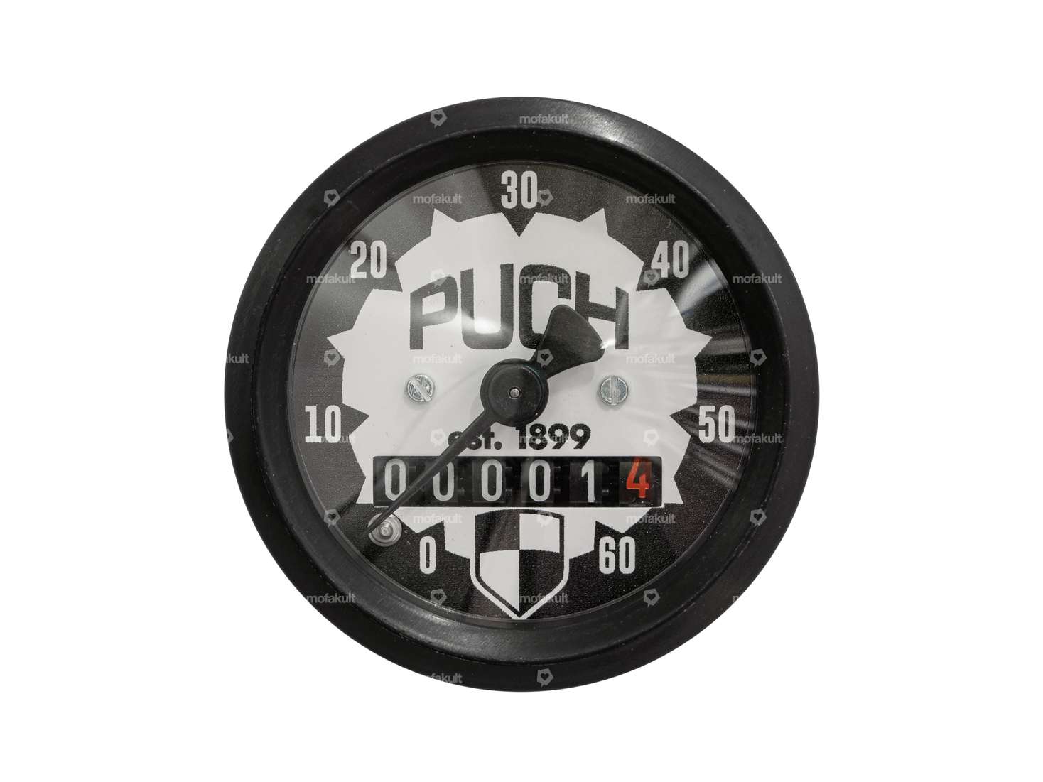 66HEROES speedometer 60 km/h Ø 48 mm | Puch logo Carousel Image 2