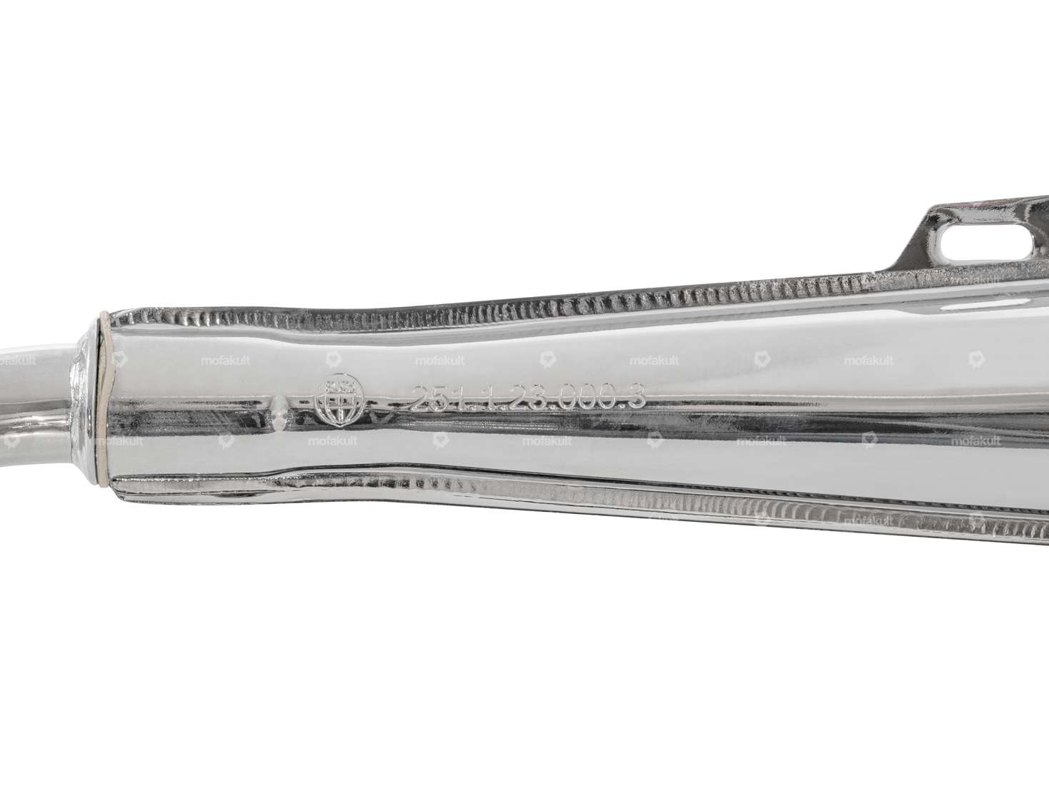 Scarico 28 mm con logo e numero | Puch Maxi S, N Carousel Image 2