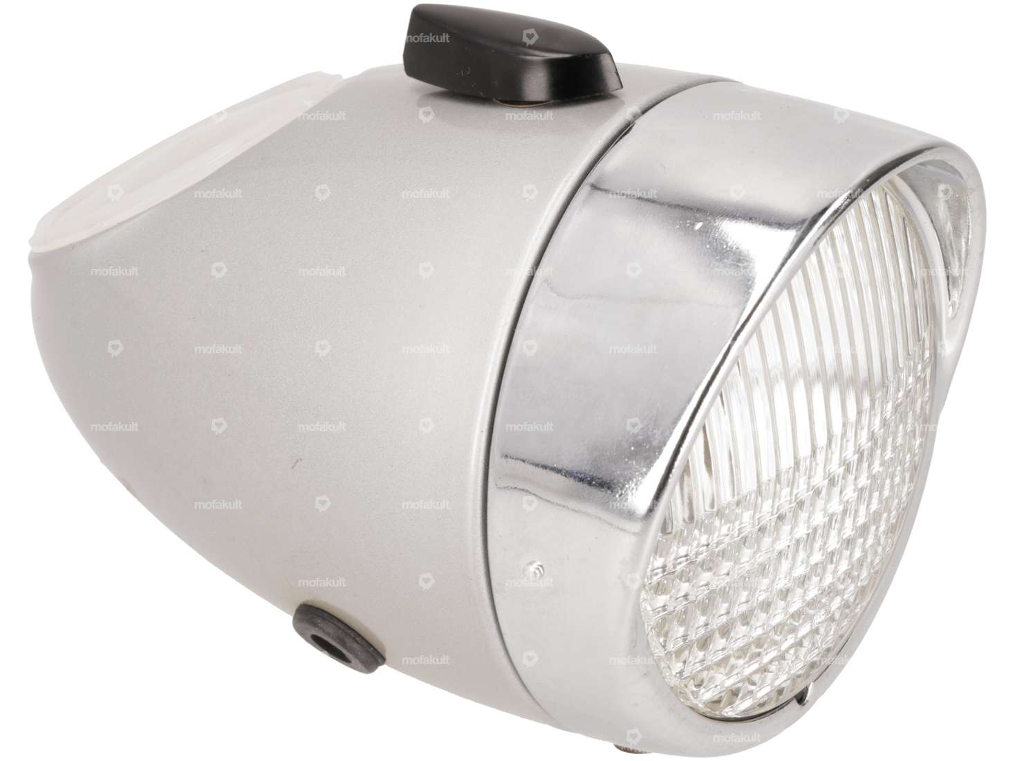 Union Eierlampe Ø 92 mm avec interrupteur (fixation centrale) argent NOS Carousel Image 1