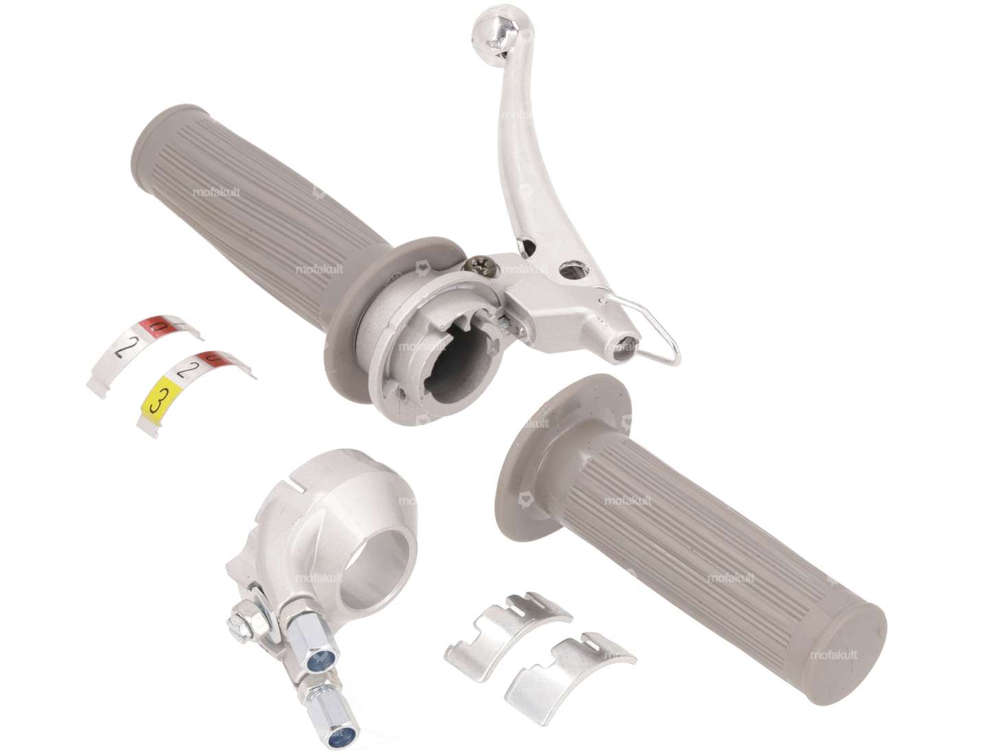 Poignée de commande 2 / 3 vitesses (réplique Magura) argent / gris Carousel Image 2