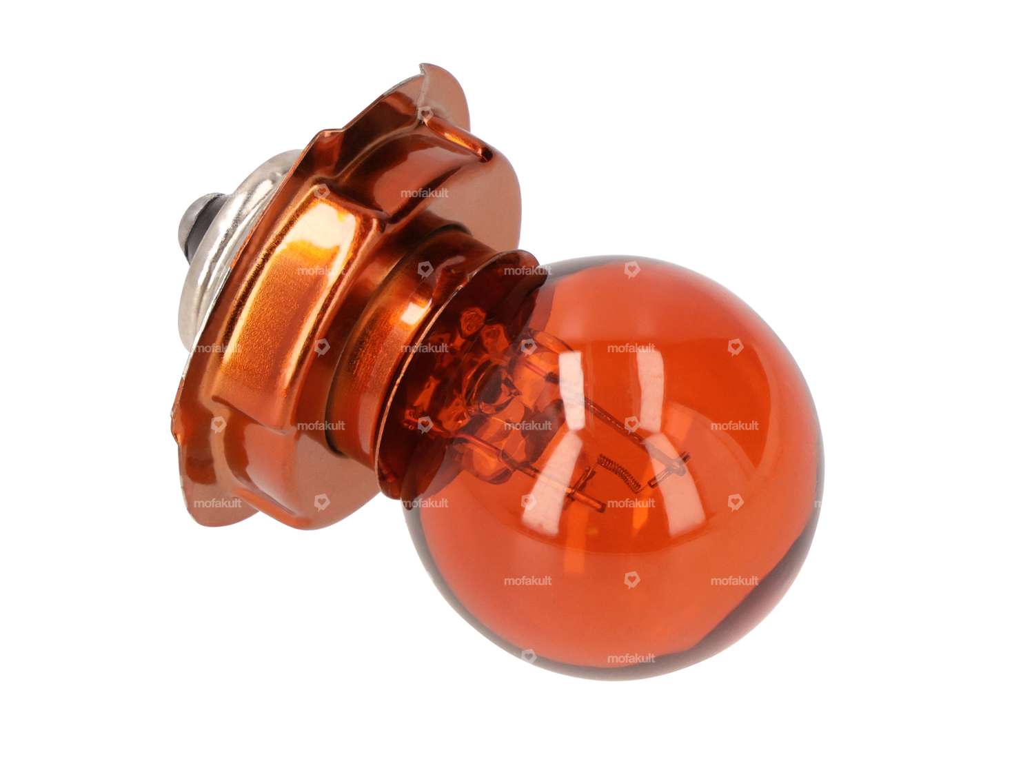 Ampoule GPO 6V - 15W (P26s) avec collerette, orange 1 filament Carousel Image 2