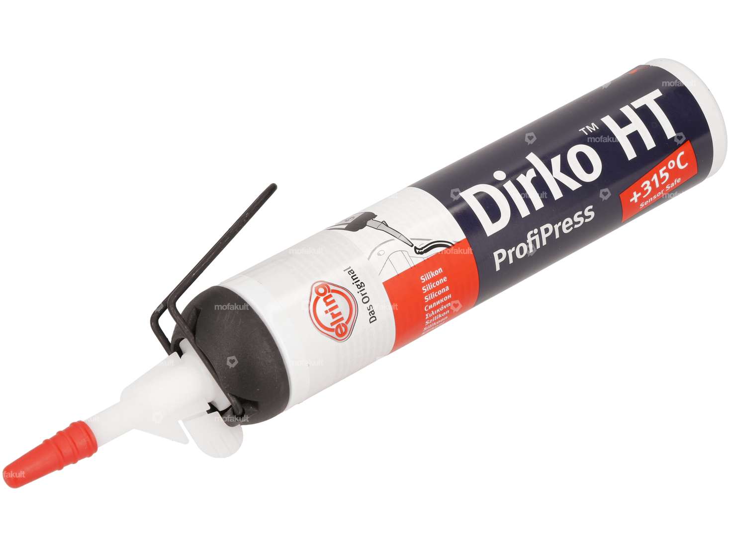 Elring Dirko HT sealing compound black (silicone) permanently elastic up to 315°C 200 ml Carousel Image 1
