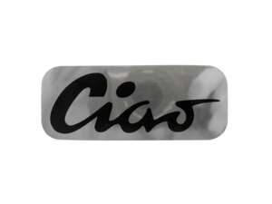 Adesivo serbatoio "Ciao" nero / cromo 70 x 28 mm | Piaggio Ciao P, C9 Adesivo serbatoio "Ciao" nero / cromo 70 x 28 mm | Piaggio Ciao P, C9
