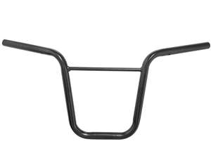 Piastra forcella manubrio 30 cm curva con puntone nero pieno Piastra forcella manubrio 30 cm curva con puntone nero pieno