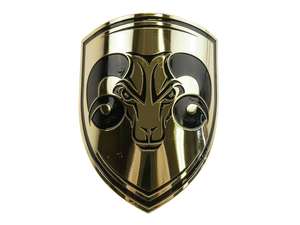 66HEROES Lenkkopfschild gebogen gold 66HEROES Lenkkopfschild gebogen gold