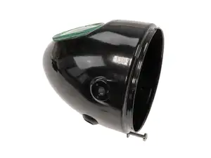Lampentopf Eierlampe Ø 103 mm schwarz (seitliche Bef.) Lampentopf Eierlampe Ø 103 mm schwarz (seitliche Bef.)