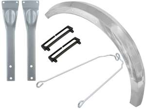swiing® revival 17" front fender set angular silver / chrome | Puch Maxi S, N swiing® revival 17" front fender set angular silver / chrome | Puch Maxi S, N