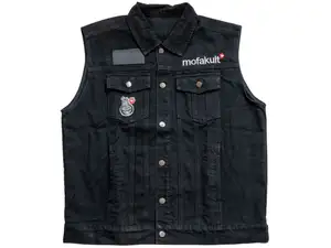 gilet in denim mk-Merch nero (S - XXL) gilet in denim mk-Merch nero (S - XXL)