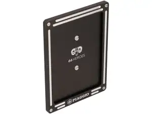 66HEROES Cornice portanumero personalizzata "Piaggio" nera (versione CH) 66HEROES Cornice portanumero personalizzata "Piaggio" nera (versione CH)