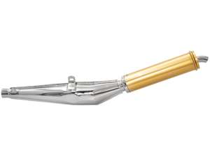 Silencieux Biturbo 28 mm chrome / or Silencieux Biturbo 28 mm chrome / or
