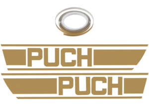 swiing® revival Aufkleber-Set Tank gold matt Folienplot | Puch X30 swiing® revival Aufkleber-Set Tank gold matt Folienplot | Puch X30