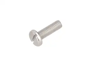 Vite M5x16 a testa piatta con intaglio in acciaio inox Vite M5x16 a testa piatta con intaglio in acciaio inox