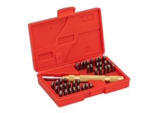 Set di numeri e lettere da 4 mm con punzonatrice automatica Set di numeri e lettere da 4 mm con punzonatrice automatica
