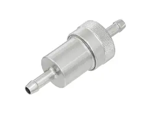 Raccordo filtro carburante GPO 6 mm alluminio look titanio (rimovibile) Raccordo filtro carburante GPO 6 mm alluminio look titanio (rimovibile)