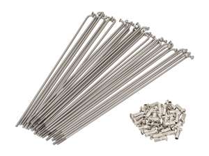 Set di raggi WWS da 17" con nipplo (2,6 x 189 mm) Inox Set di raggi WWS da 17" con nipplo (2,6 x 189 mm) Inox