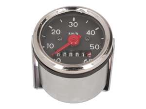 Tachymètre 60 km/h Ø 48 mm réplique VDO (cadran noir) Tachymètre 60 km/h Ø 48 mm réplique VDO (cadran noir)
