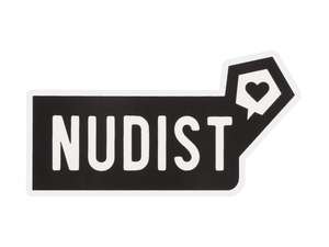 Adesivo mk-Merch "NUDIST" 25 x 100 mm Adesivo mk-Merch "NUDIST" 25 x 100 mm