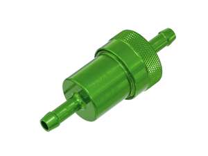 GPO Benzinfilter Anschluss 6 mm Aluminium grün (demontierbar) GPO Benzinfilter Anschluss 6 mm Aluminium grün (demontierbar)