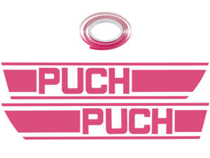 swiing® revival Aufkleber-Set Tank pink Folienplot | Puch X30 swiing® revival Aufkleber-Set Tank pink Folienplot | Puch X30