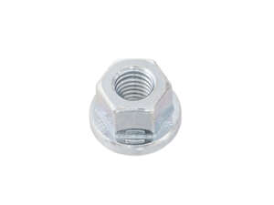 Écrou à bride M8 à collet moyen (1,5D), zingué (classe de résistance 10) Écrou à bride M8 à collet moyen (1,5D), zingué (classe de résistance 10)