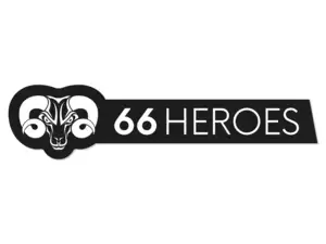 Autocollant "66HEROES" 83 x 20 mm noir Autocollant "66HEROES" 83 x 20 mm noir