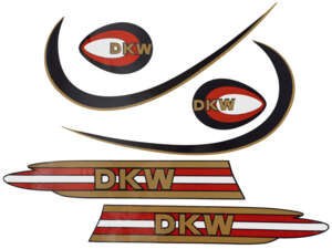 Set di adesivi "DKW" per telaio e serbatoio | DKW M50 / Victoria Set di adesivi "DKW" per telaio e serbatoio | DKW M50 / Victoria