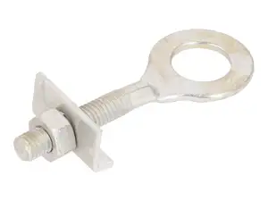 Morsetto per ruota Ø 12,9 mm M6 piastra di guida diritta zincata Morsetto per ruota Ø 12,9 mm M6 piastra di guida diritta zincata