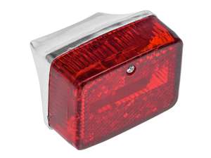 Fanale posteriore cromato lucido - rosso Fanale posteriore cromato lucido - rosso