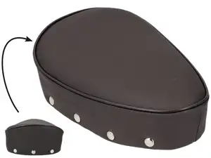 Sitzbank mit Nieten ungefedert schwarz Sitzbank mit Nieten ungefedert schwarz