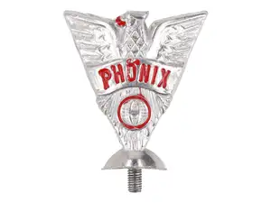 Parafango figura ornamentale "Phoenix" argento / rosso NOS Parafango figura ornamentale "Phoenix" argento / rosso NOS