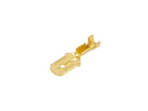 Fiche plate 6.3 mm laiton non isolée Fiche plate 6.3 mm laiton non isolée