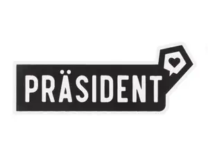 Adesivo mk-Merch "PRÄSIDENT" 25 x 100 mm Adesivo mk-Merch "PRÄSIDENT" 25 x 100 mm