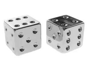 Tappi valvola cromati a cubo Tappi valvola cromati a cubo