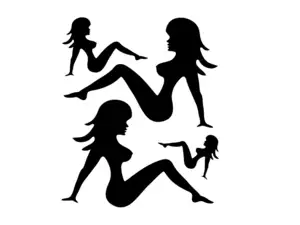 Kit de colle "Pin-up" noir Kit de colle "Pin-up" noir