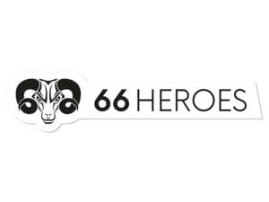 Adesivo "66HEROES" 83 x 20 mm bianco Adesivo "66HEROES" 83 x 20 mm bianco