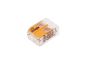 Connettore parallelo WAGO 2 conduttori 4 mm con leva Connettore parallelo WAGO 2 conduttori 4 mm con leva