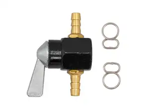 Benzinhahn gerade Zwischenstück schwarz Benzinhahn gerade Zwischenstück schwarz