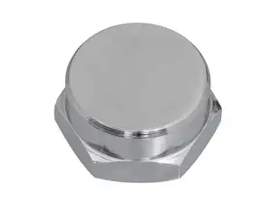 Gabelschaftmutter M26x1 geschlossen klein Gabelplatte Chrom Gabelschaftmutter M26x1 geschlossen klein Gabelplatte Chrom