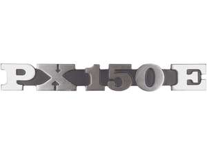 RMS emblem side cover left "PX 150 E" aluminum | Vespa PX150 RMS emblem side cover left "PX 150 E" aluminum | Vespa PX150