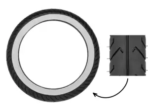 Pneumatici Mitas 2,75 x 16" MC2 semi-slick whitewall Pneumatici Mitas 2,75 x 16" MC2 semi-slick whitewall