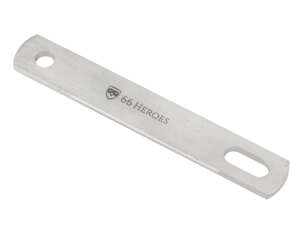 66HEROES Auspuffhalterung 100 mm flach Inox 66HEROES Auspuffhalterung 100 mm flach Inox