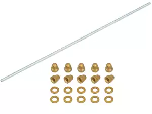66HEROES cap nut with washer and threaded rod set M4 - M10 brass / steel 66HEROES cap nut with washer and threaded rod set M4 - M10 brass / steel