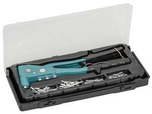 BGS pinze per rivettare e set di rivetti a pressione 65 pz. BGS pinze per rivettare e set di rivetti a pressione 65 pz.