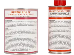 KREEM Tanksiegel rot 2K für 12 L Tank mit Dicht- und Reaktionsmittel KREEM Tanksiegel rot 2K für 12 L Tank mit Dicht- und Reaktionsmittel