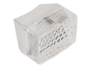 Rectangular rear light (ULO replica) chrome / white Rectangular rear light (ULO replica) chrome / white