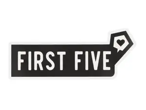 Adesivo mk-Merch "FIRST FIVE" 25 x 100 mm Adesivo mk-Merch "FIRST FIVE" 25 x 100 mm